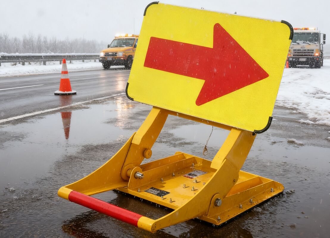 Powder Coated Vehicle Barricade with Bending & Welding Technology for Lightweight & Portable Traffic Control
