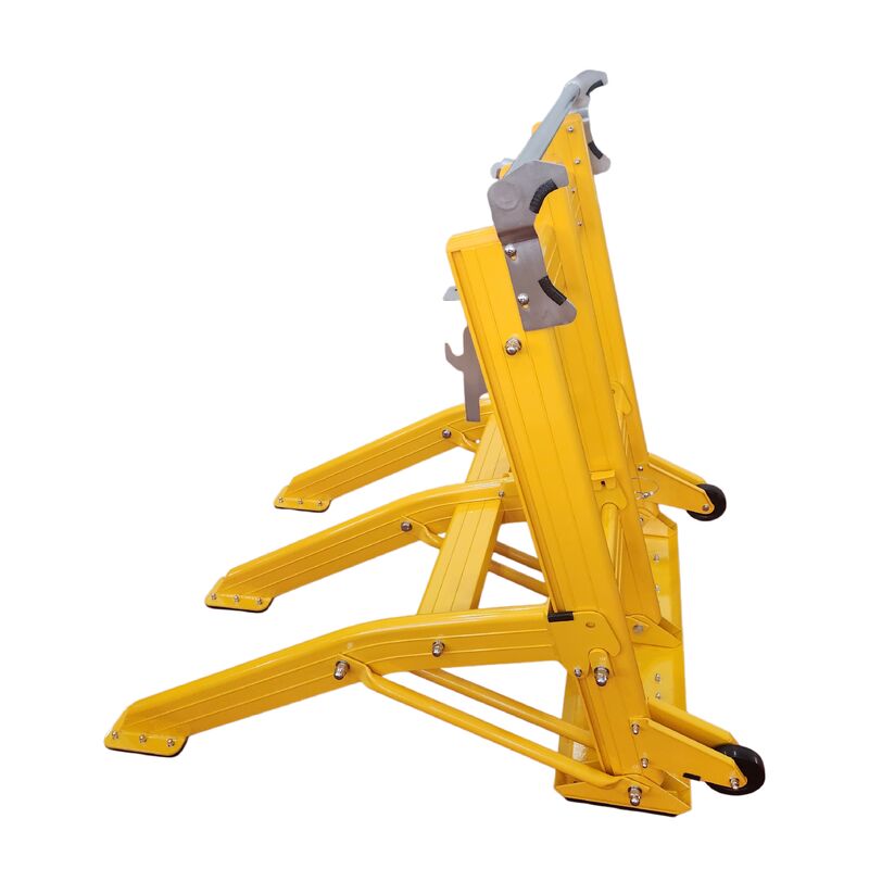 25kg Lightweight Portable Vehicle Barricades with Foldable Design and High-Visibility Yellow for Road Construction Safety