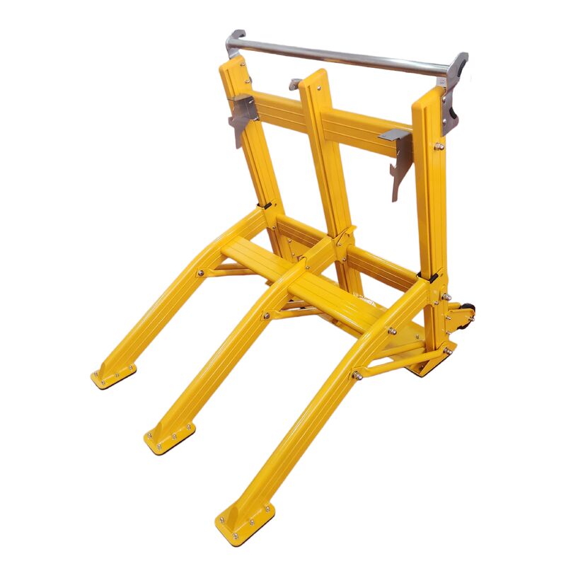 25kg Foldable Portable Vehicle Barricades in High-Visibility Engineering Yellow for Road Safety