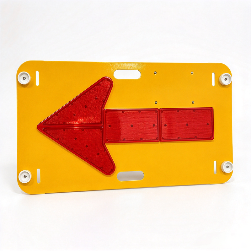 Traffic control LED Arrow Board with bright directional lights and sturdy design suitable for road maintenance projects