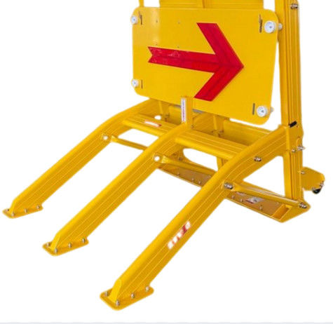 Rustproof Aluminum Alloy Portable Vehicle Barricade with Foldable Wheels and Electrostatic Spray Coating