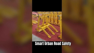 Compact vehicle barrier designed for low-speed urban roads